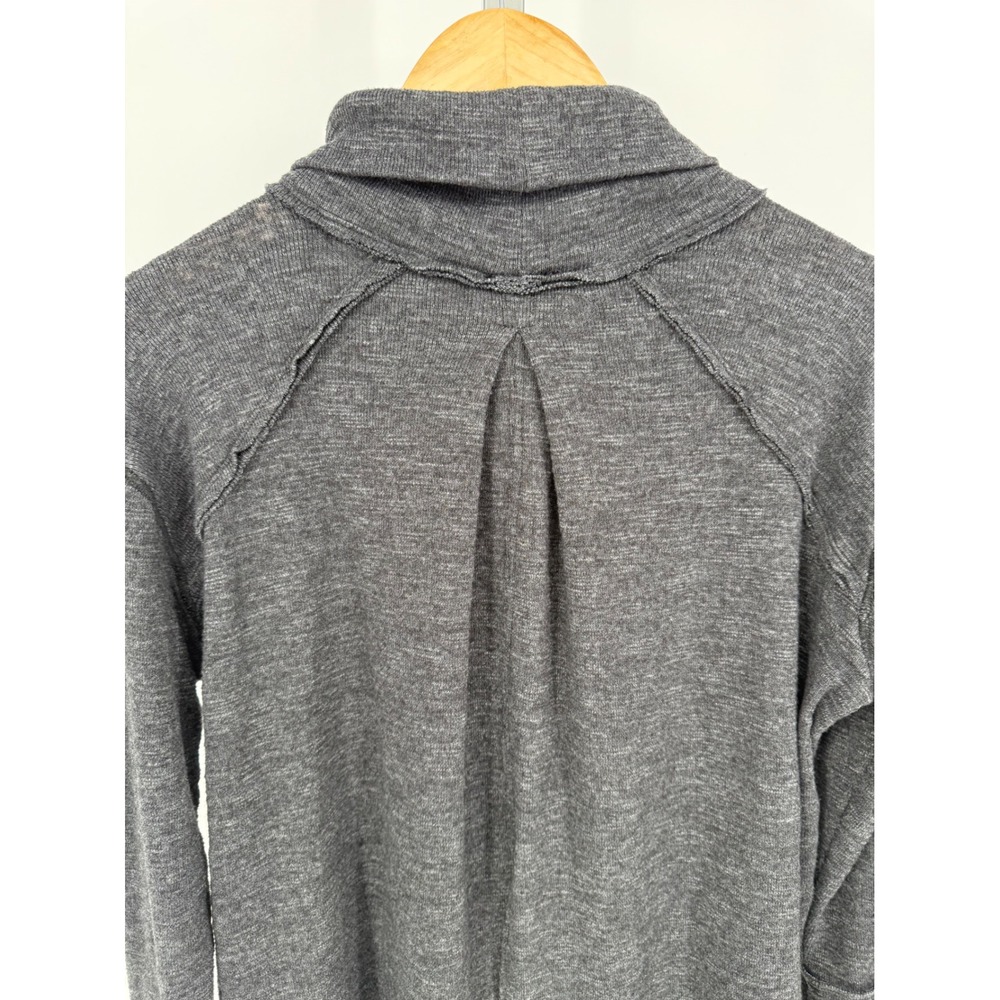 We The Free People Thermal Knit Tunic Top Pullover Long Sleeve Gray - Picture 8 of 11